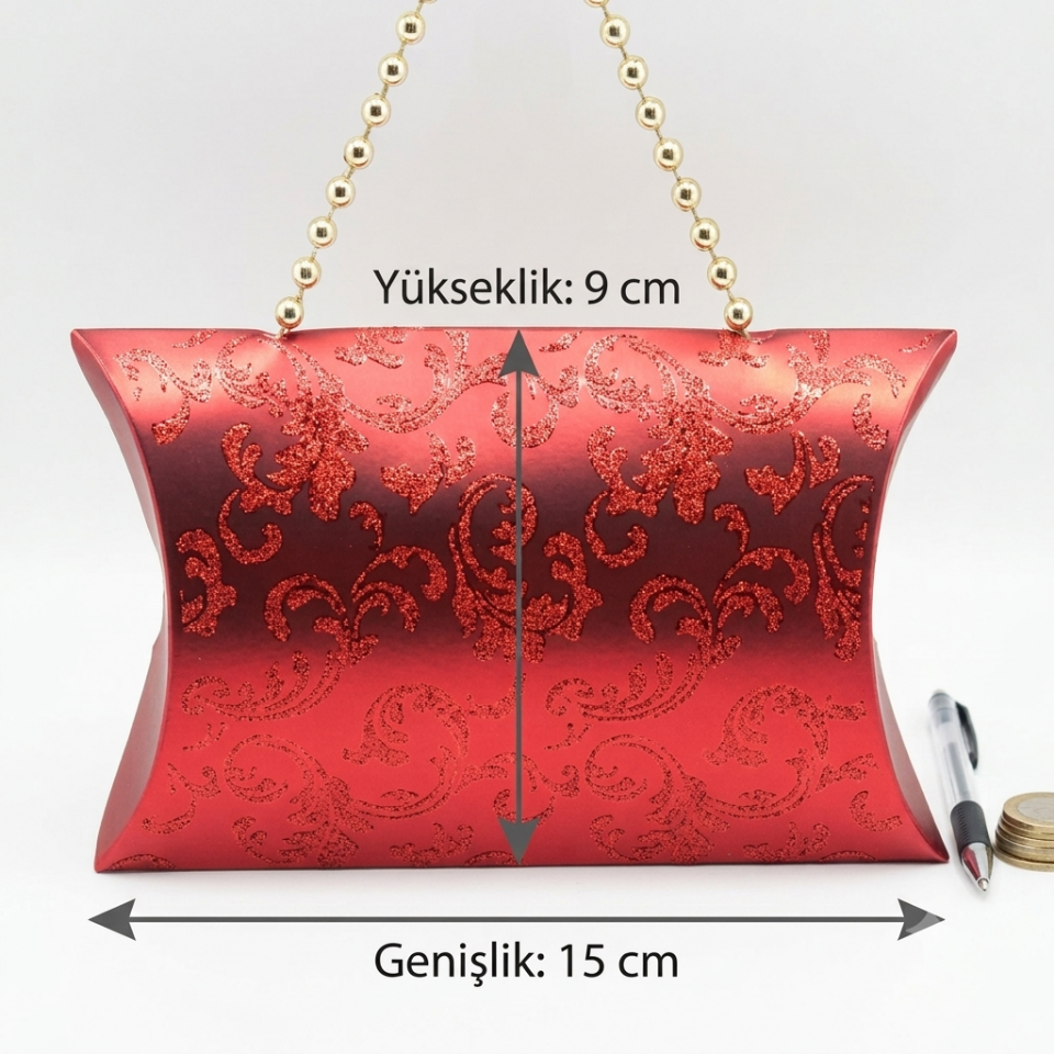 ÇANTA BONCUK ZİNCİRLİ 9*15cm