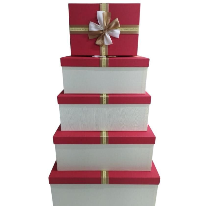 KUTU DİKDÖRTGEN 5 Lİ KIRMIZI-BEYAZ FİYONK