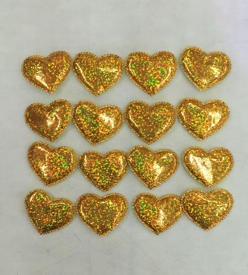 YAPIŞKANLI HOLOGRAMLI KALP 100'LÜ