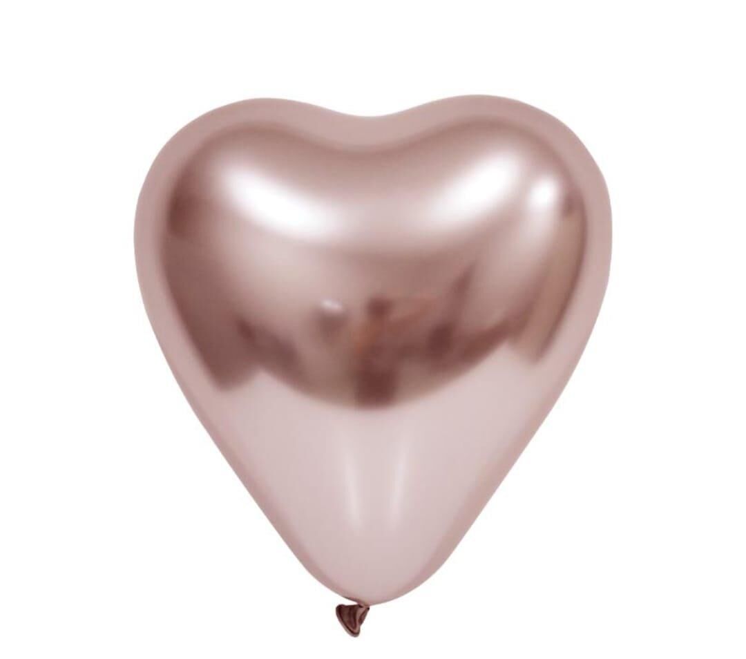 BALON KROM 50 Lİ  KALP ROSE GOLD