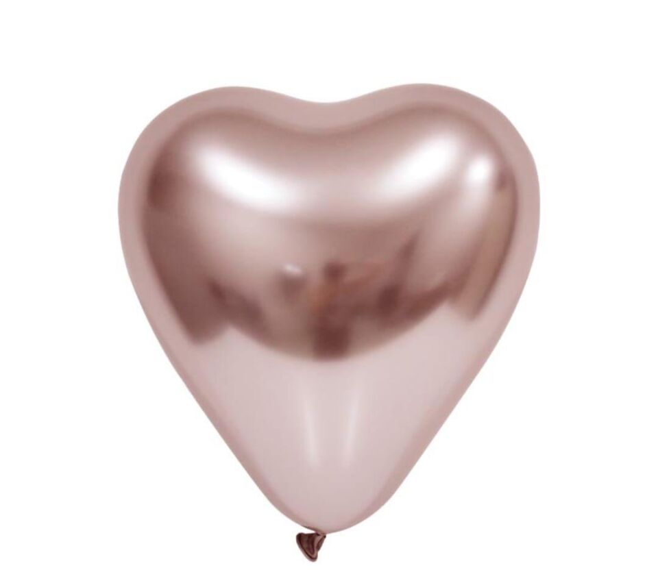 BALON KROM 50 Lİ  KALP ROSE GOLD
