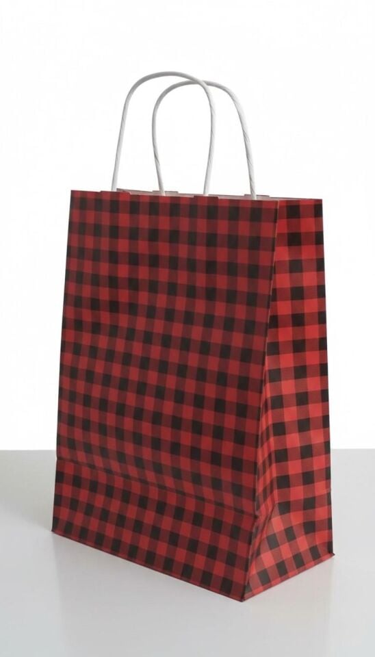 ÇANTA B.KRAFT BÜKÜM SAPLI KÜÇÜK KARE 32*41cm 25 Lİ