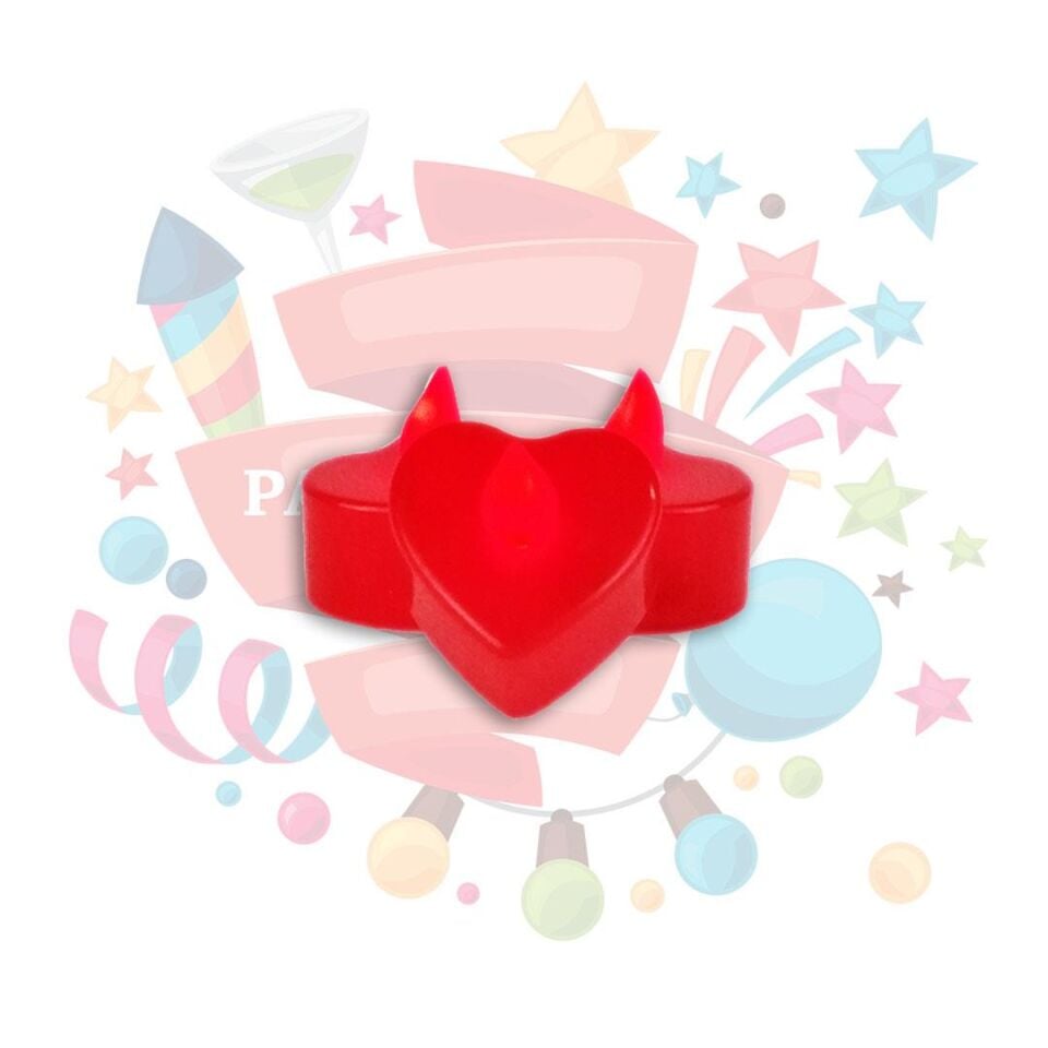 IŞIKLI MUM PİLLİ KALPLİ TEA LIGHT