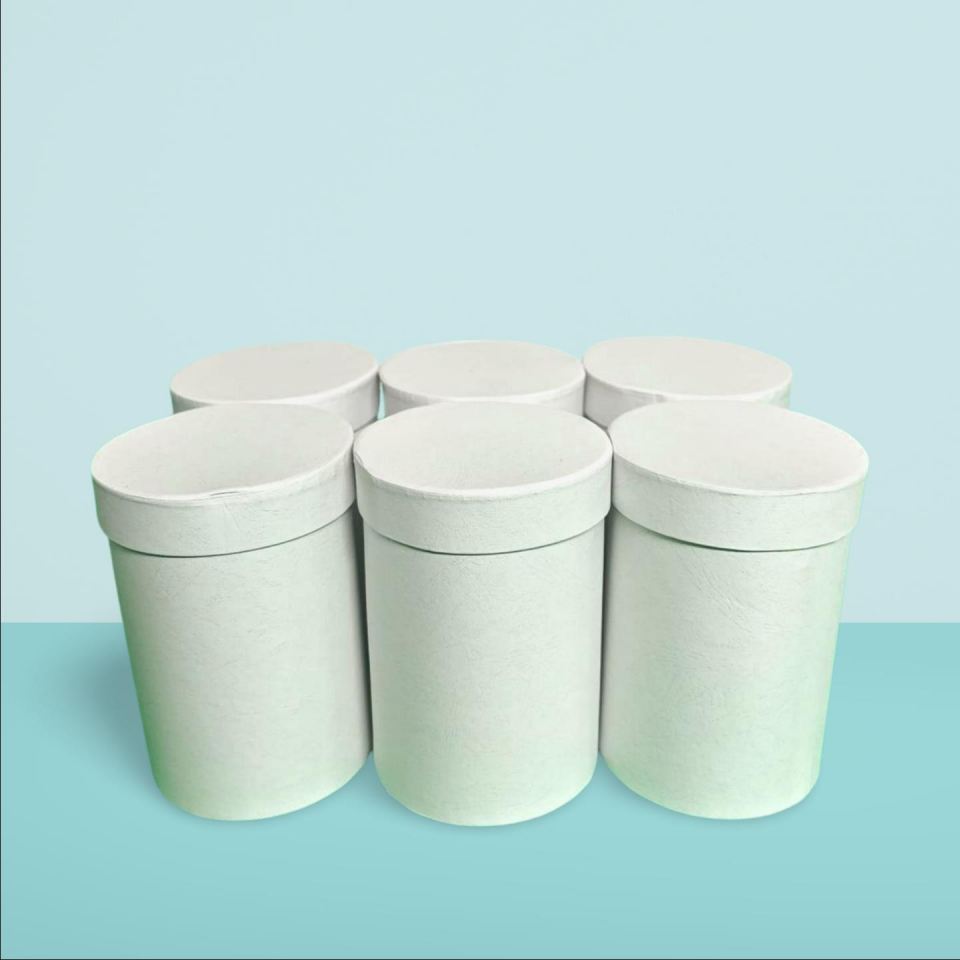 KUTU SİLİNDİR BEYAZ TEKLİ