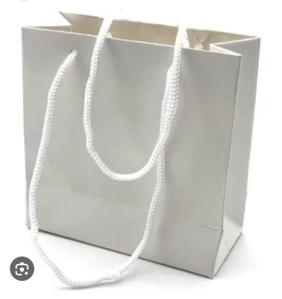 ÇANTA KARTON SELOFANLI 10*10 BEYAZ 50'Lİ