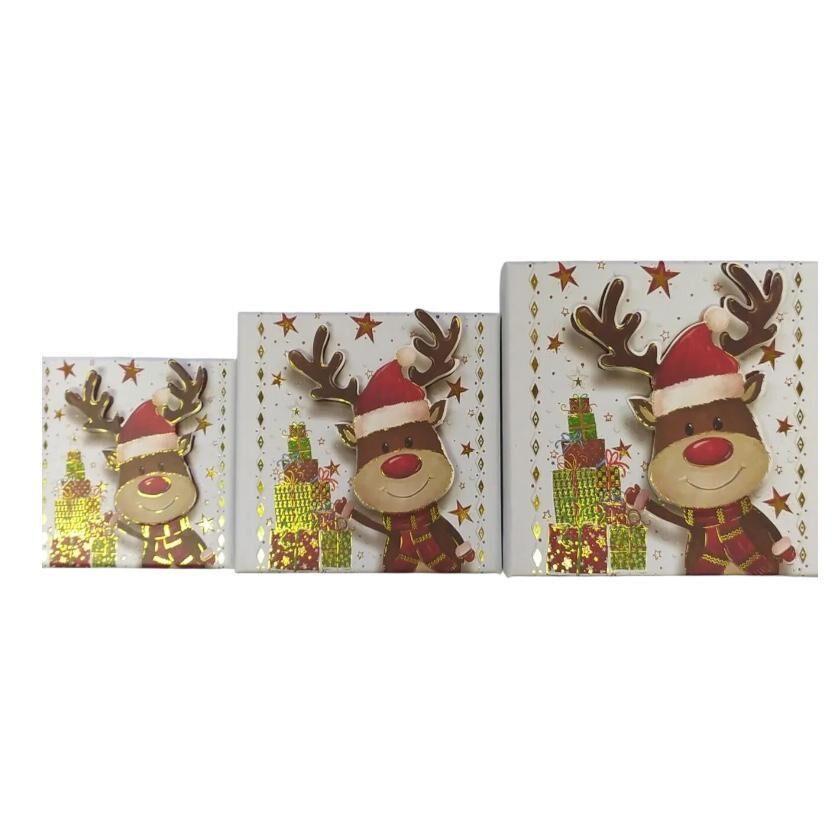 KUTU KARE YILBAŞI 3 LÜ SET GEYİKLİ