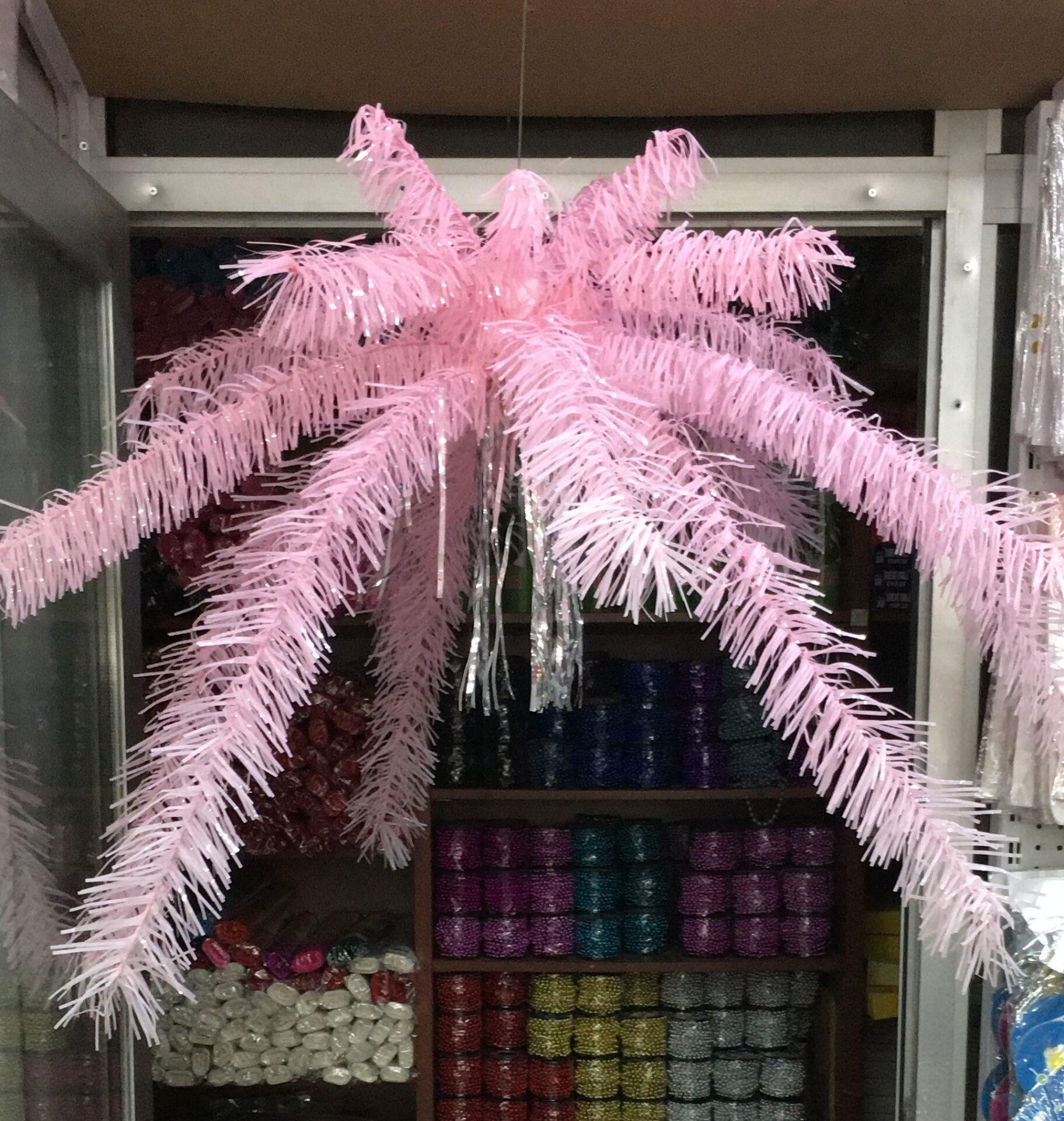 AVİZE SÜS PALMİYE BÜYÜK SEDEF PEMBE