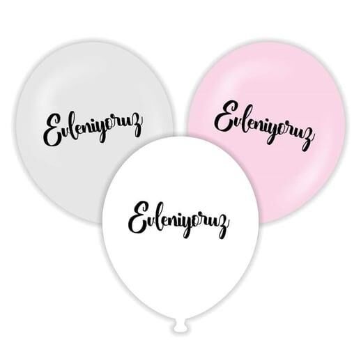 BALON BASKILI EVLENİYORUZ MUTLUYUZ 100'LÜ