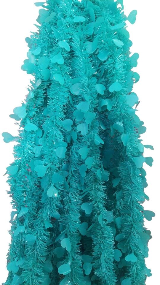 SİM SÜS SEDEF KALPLİ 6CMX2M. MAVİ KALPLİ