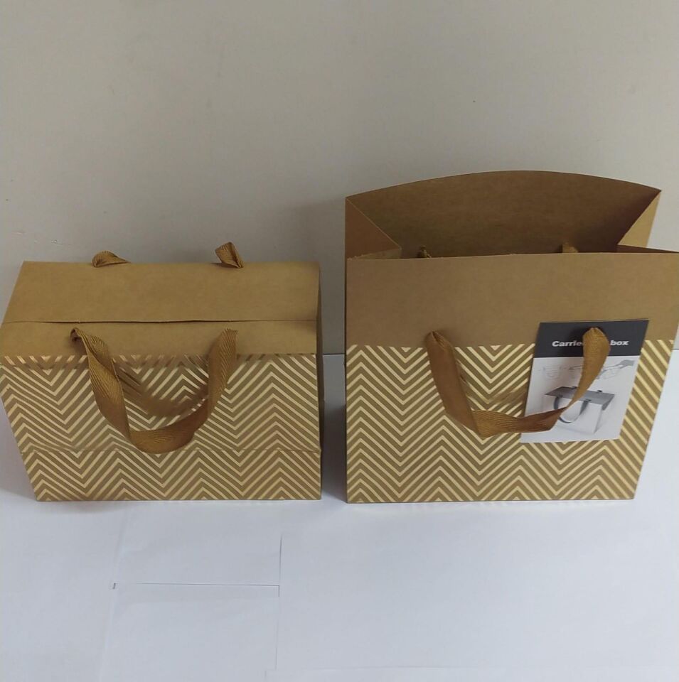 ÇANTA KUTU 12 LI ALTIN DESENLİ 23*16*11