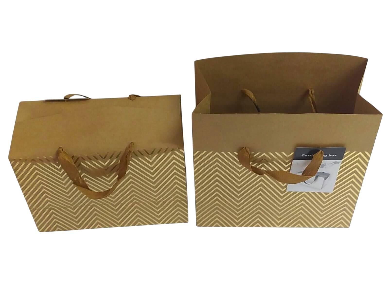 ÇANTA KUTU 12 LI ALTIN DESENLİ 27*20*13