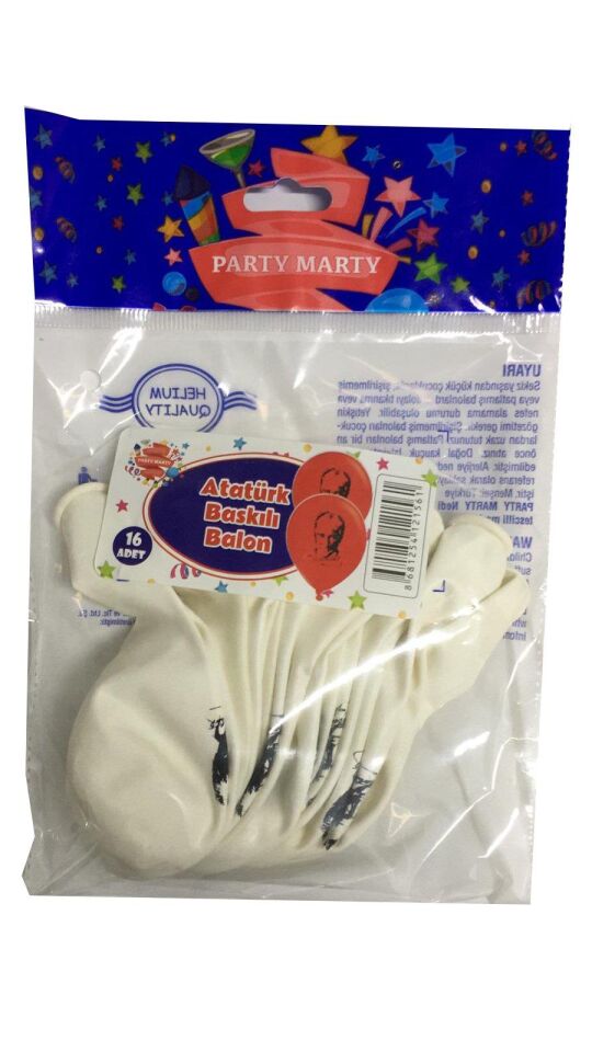 BALON PERAKENDE BASKILI ATATÜRK LÜ 16 LI