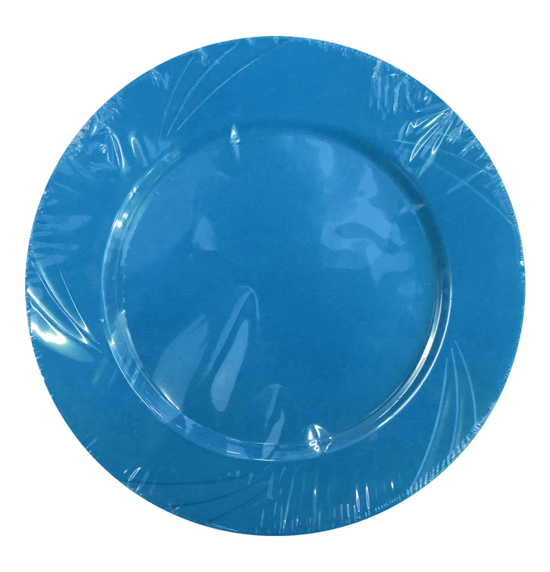 TABAK PLASTİK KRİSTAL MAVİ 6 LI