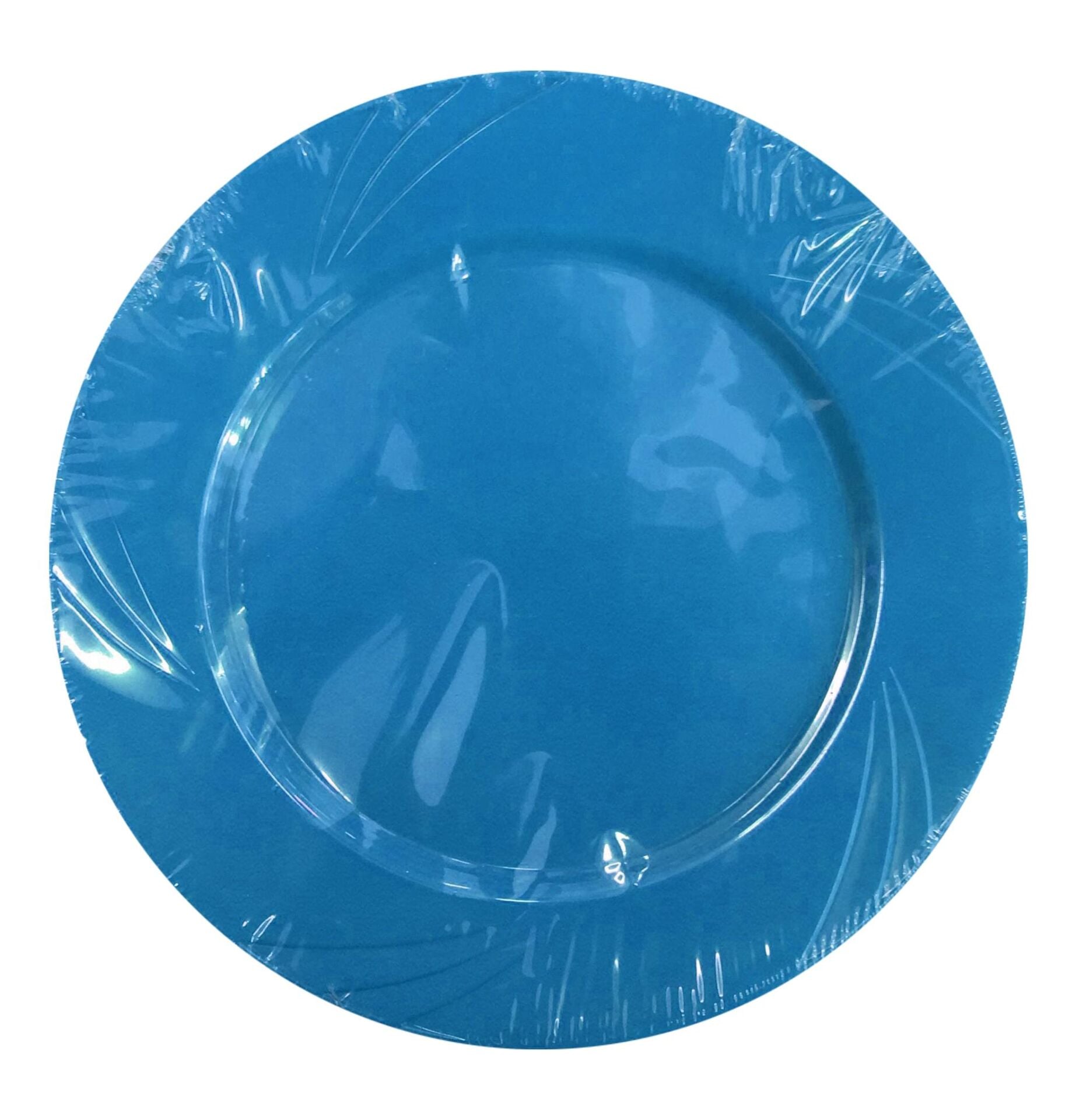 TABAK PLASTİK KRİSTAL MAVİ 6 LI