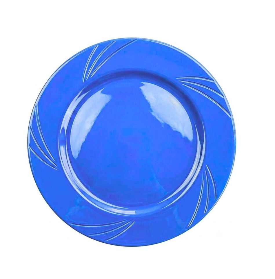 TABAK PLASTİK KRİSTAL MAVİ 6 LI