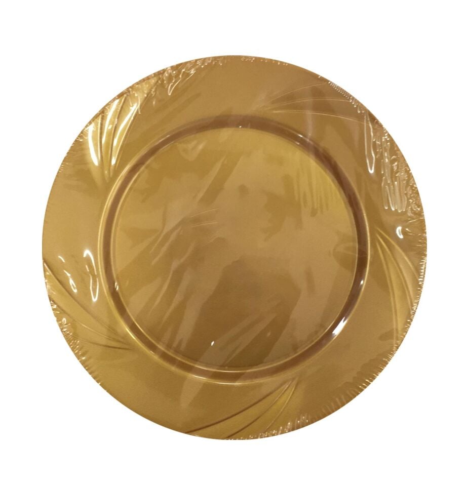 TABAK PLASTİK KRİSTAL ALTIN 6 LI