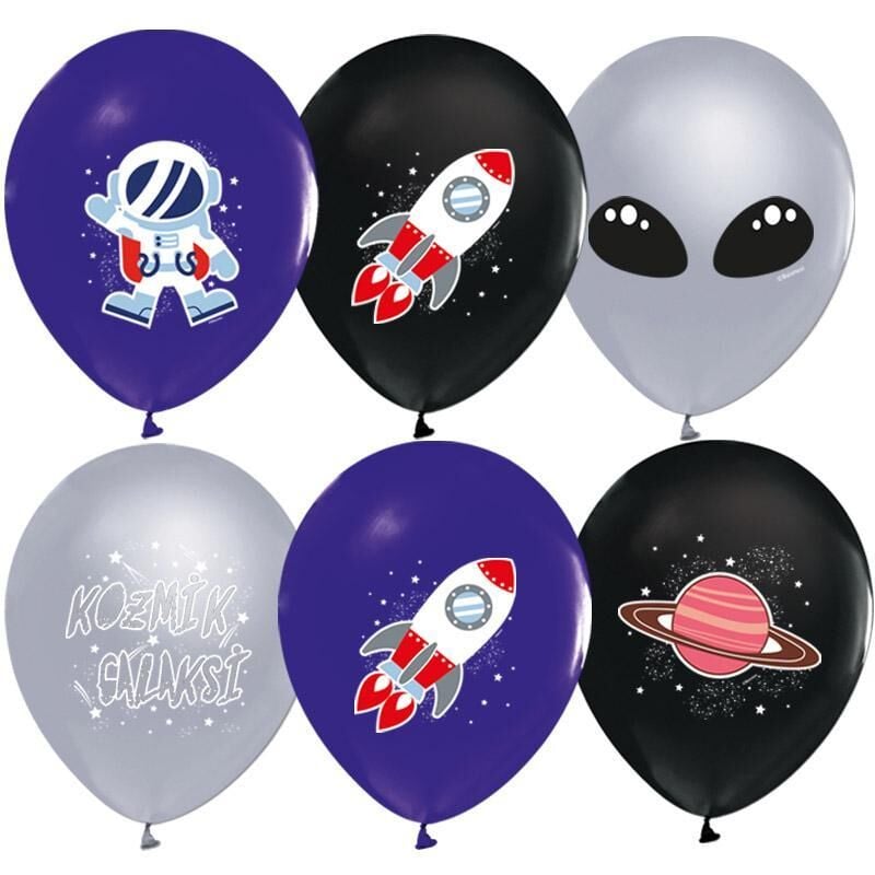 BALON BASKILI LİSANSLI KOZMİK GALAKSİ 100'LÜ