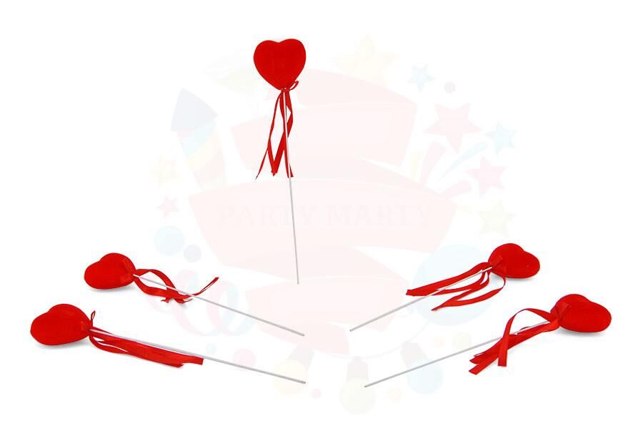 ÇUBUKLU STRAFOR KALP FLOKLU 10 LU ORTA