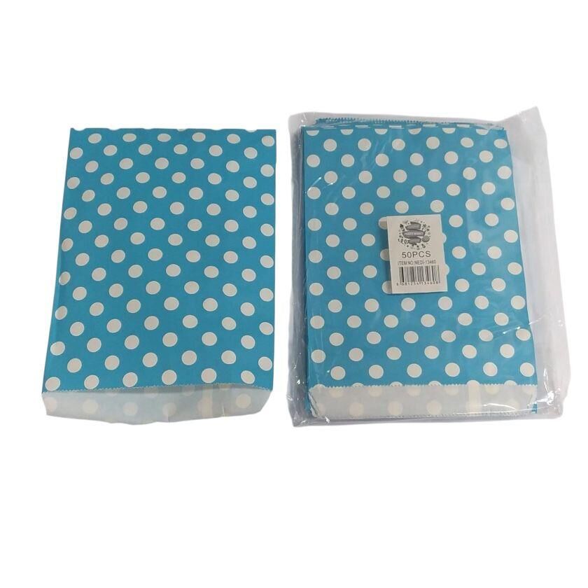 İTHAL ZARF POŞET 16*24 MAVİ PUANLI 50 LI