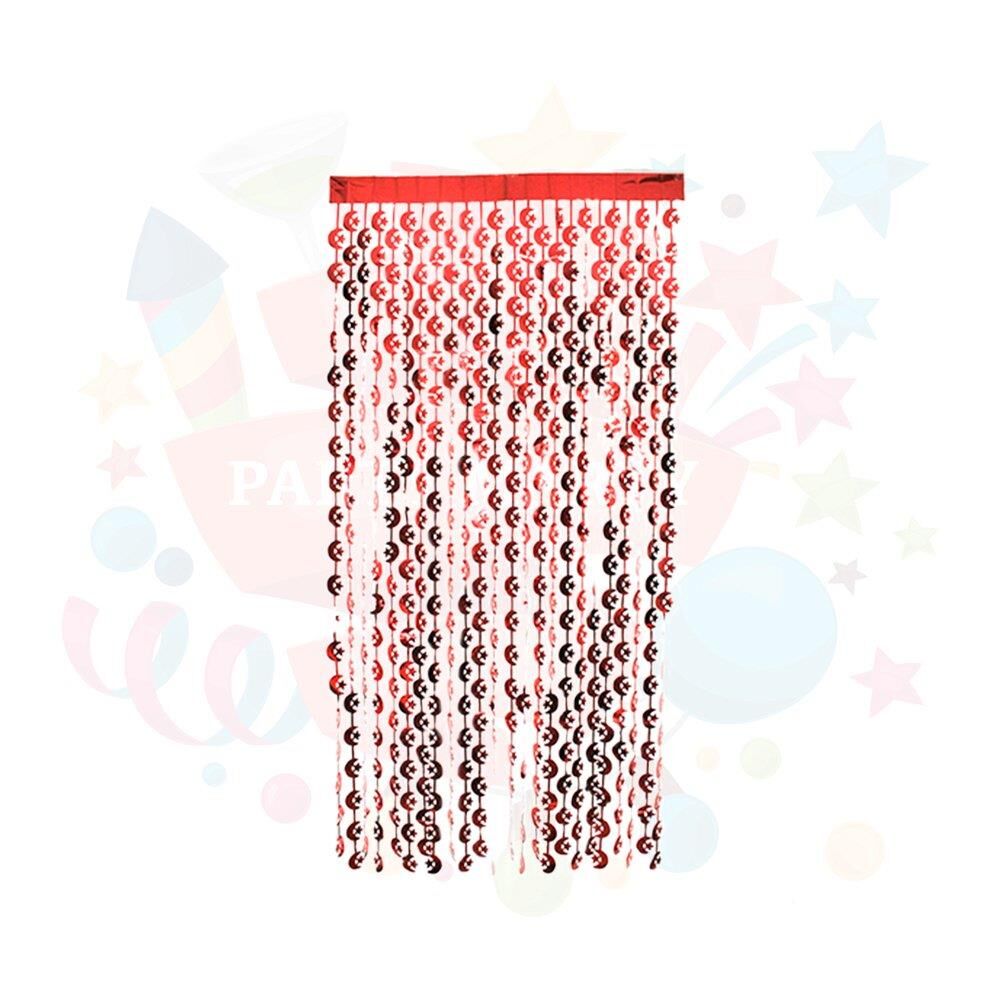 FUNKO SAÇAK AYYILDIZ KAPI SÜSÜ 1 MT*2MT KIRMIZI