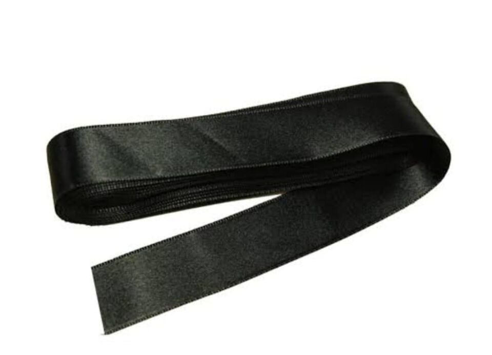 KURDELE SATEN SİYAH 10 MT 6 CM