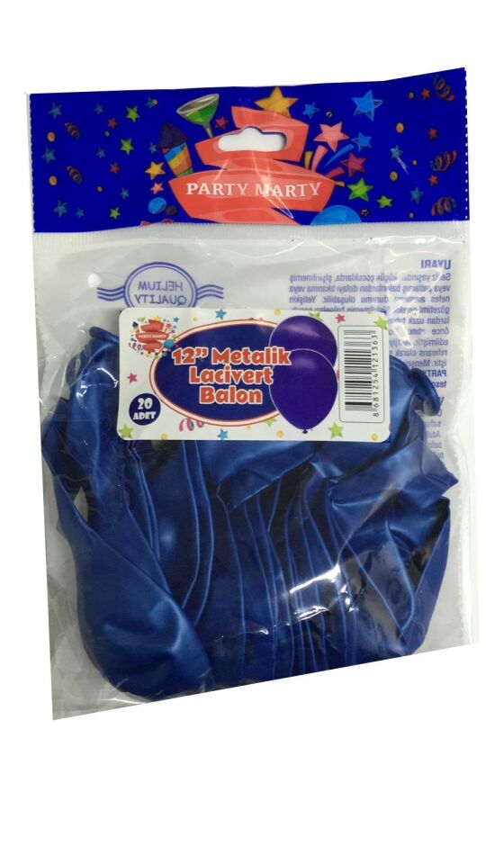 BALON PERAKENDE METALİK LACİVERT 20 Lİ