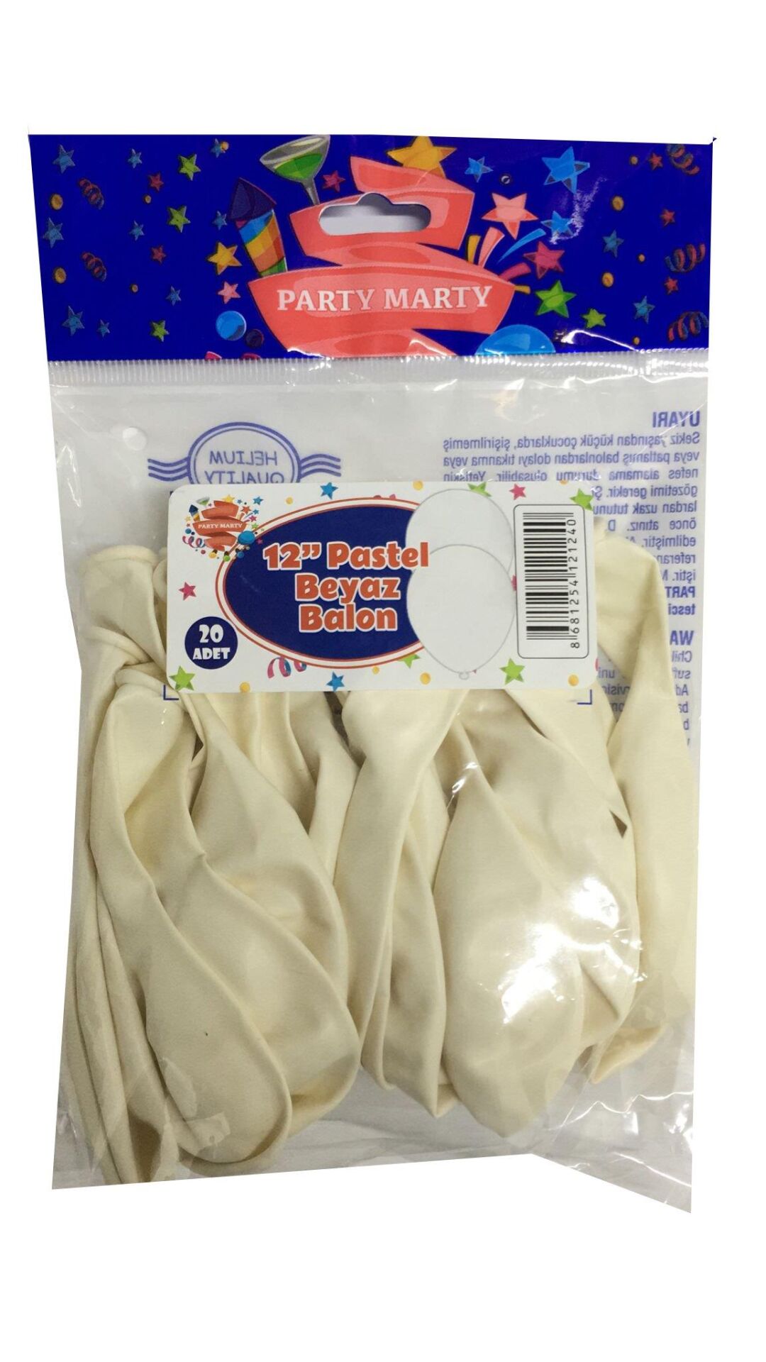 BALON PERAKENDE PASTEL BEYAZ 20 Lİ