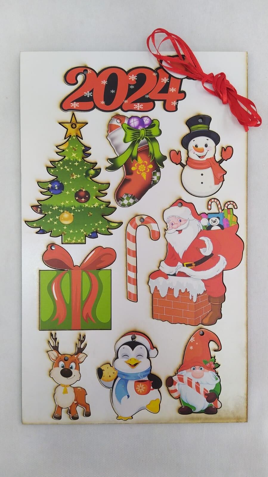 AHŞAP AĞAÇ SÜSÜ FİGÜRLÜ 10 LU