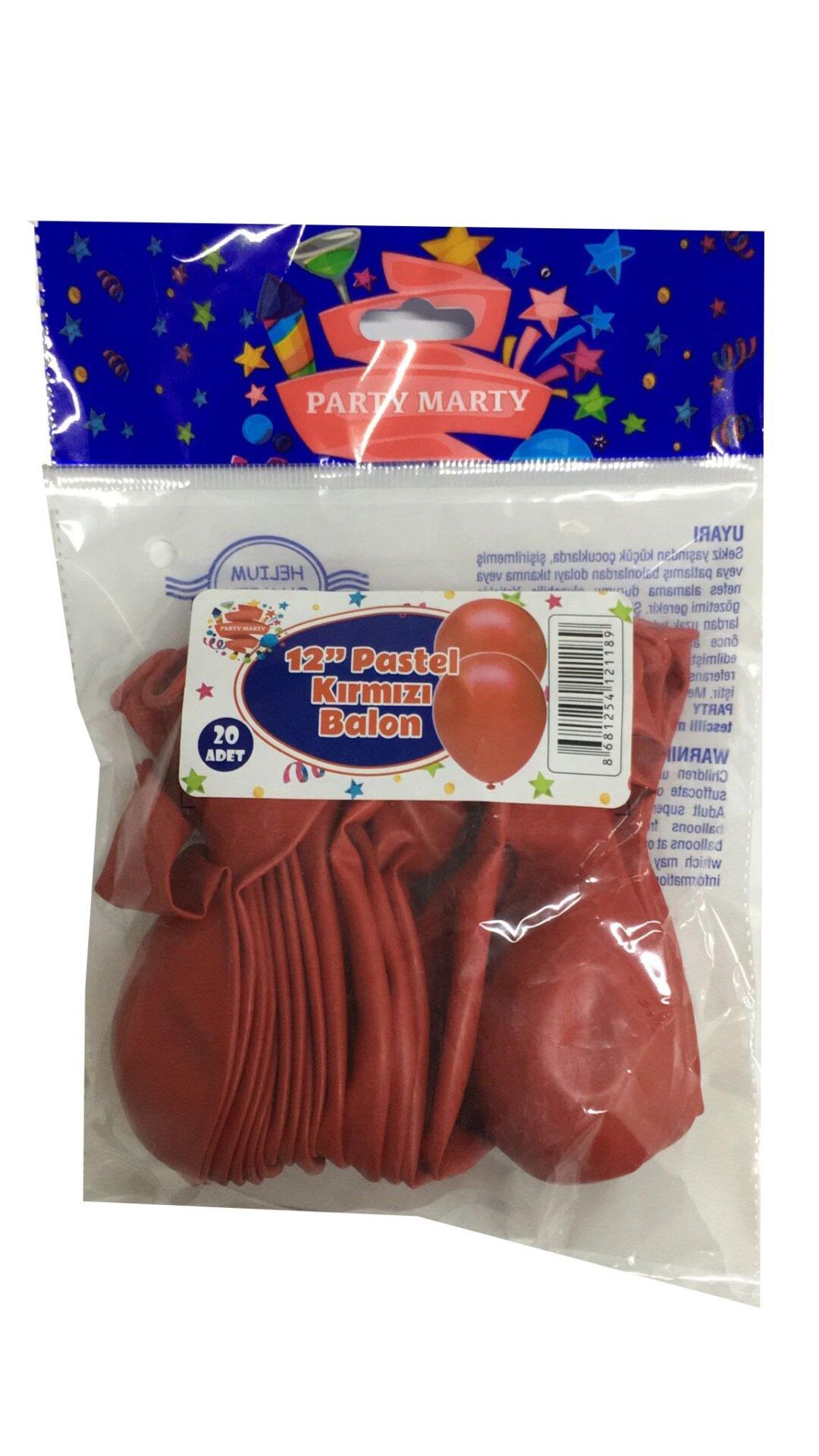 BALON PERAKENDE PASTEL KIRMIZI 20 Lİ