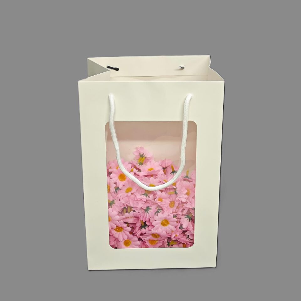 ÇANTA İÇİ ŞEFFAF KENARI BEYAZ 20*16*30 CM  10 LU