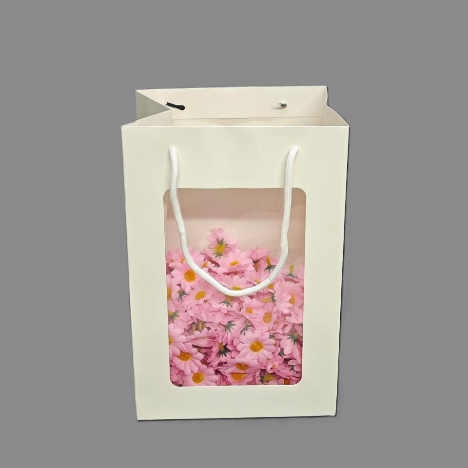 ÇANTA İÇİ ŞEFFAF KENARI BEYAZ 20*16*30 CM  10 LU