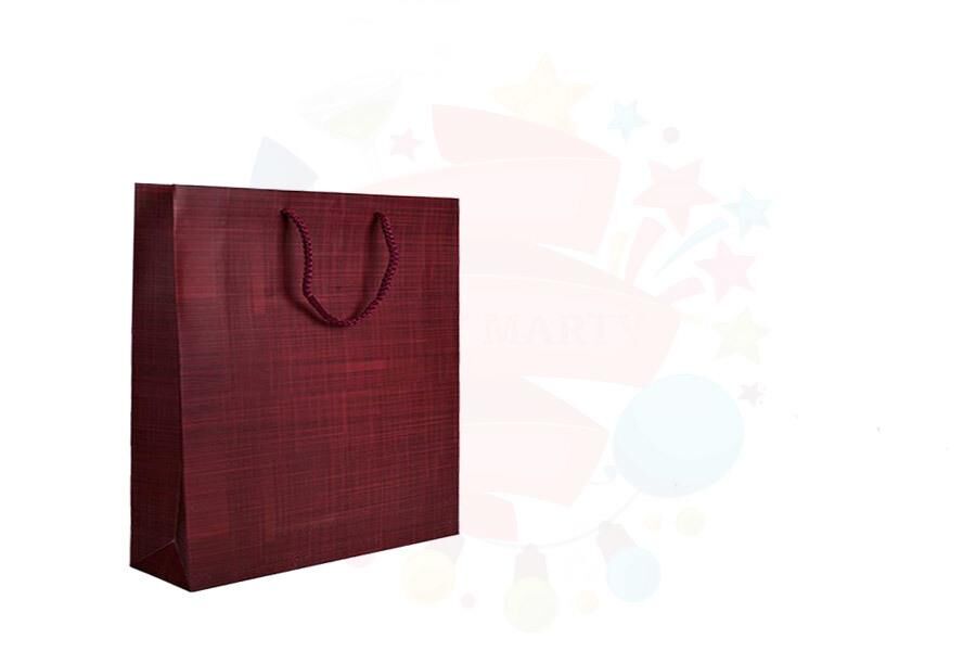 ÇANTA KARTON SELOFANLI 26*26 BORDO 25'Lİ