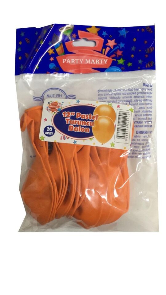 BALON PERAKENDE PASTEL TURUNCU 20 Lİ