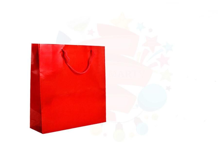 ÇANTA KARTON SELOFANLI 26*26 KIRMIZI 25'Lİ