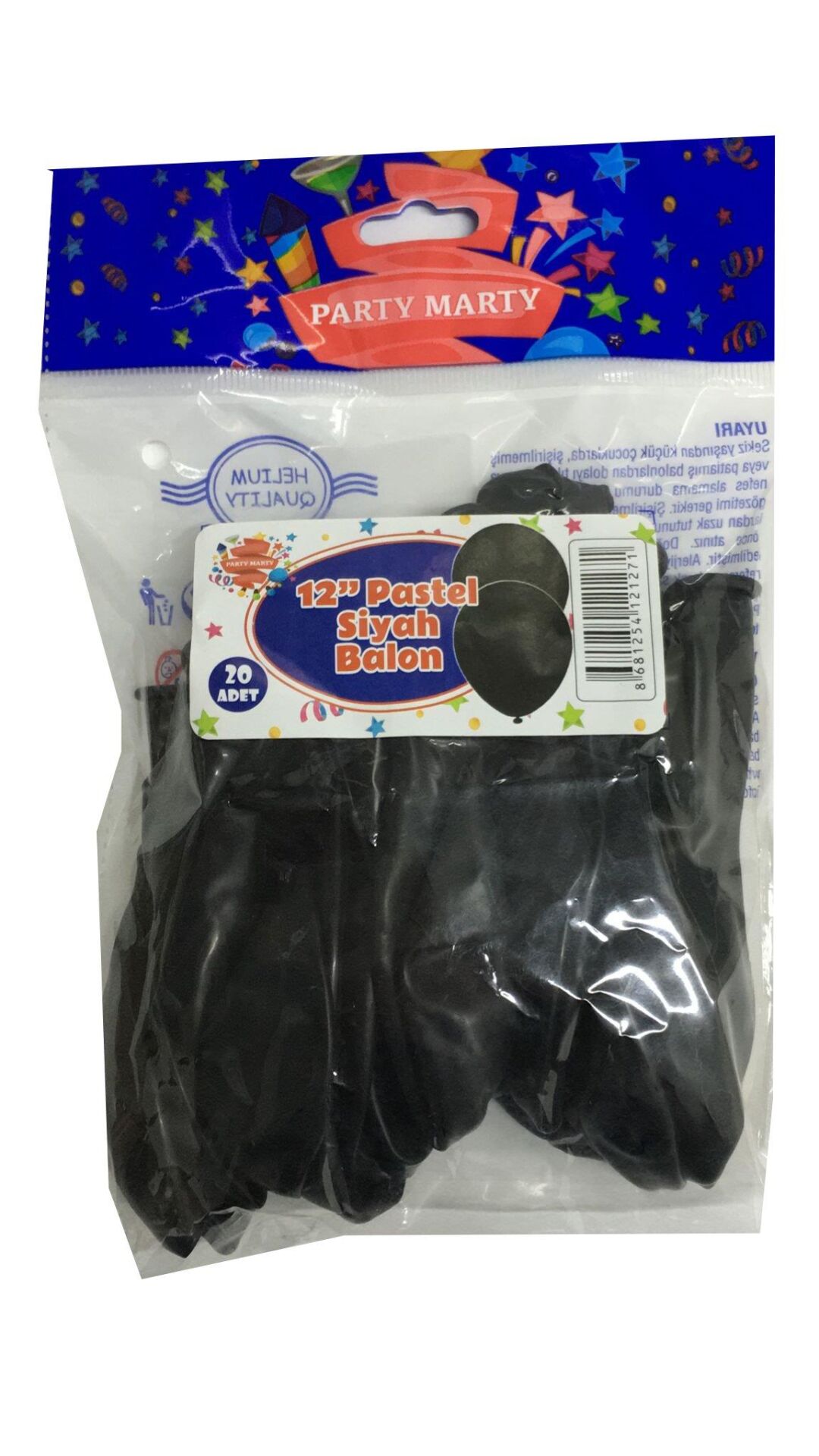 BALON PERAKENDE PASTEL SİYAH 20 Lİ