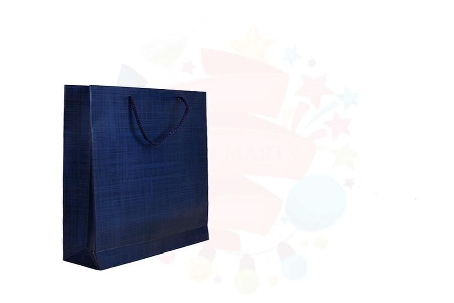 ÇANTA KARTON SELOFANLI 26*26 LACİVERT 25'Lİ