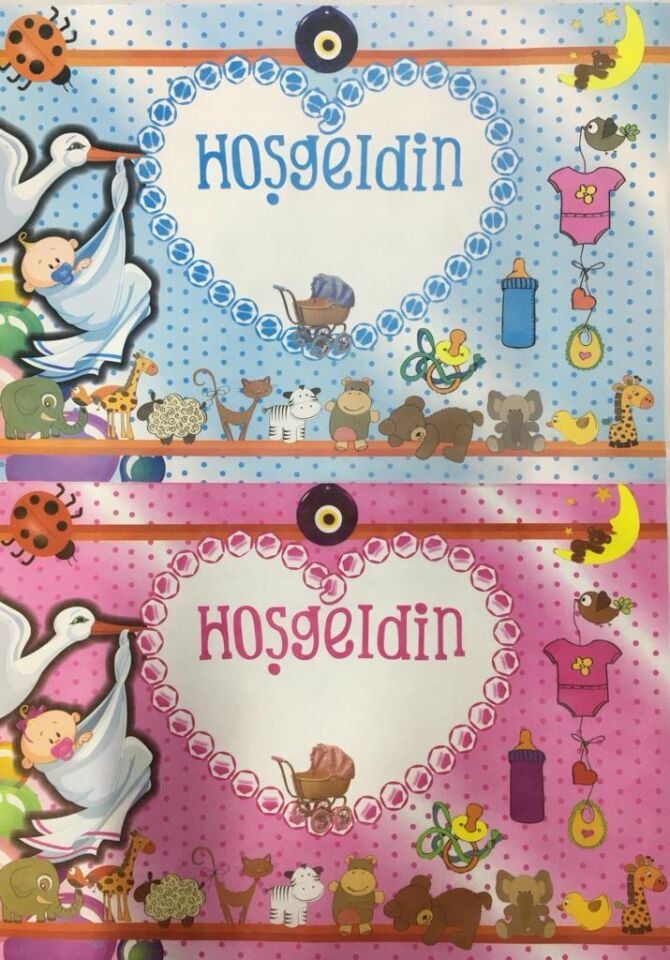 ELYAF BANNER BASKILI HOŞGELDİN BEBEK P-M