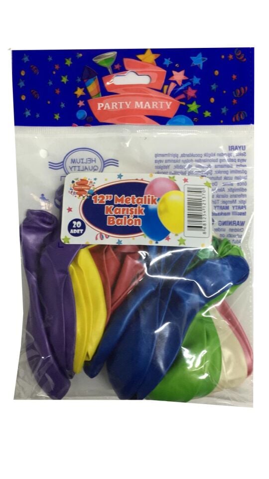 BALON PERAKENDE METALİK KARIŞIK 20 Lİ
