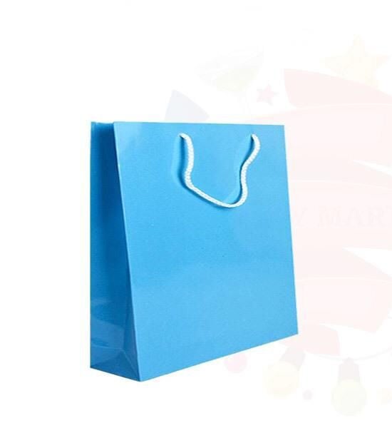 ÇANTA KARTON SELOFANLI 26*26 MAVİ 25'Lİ