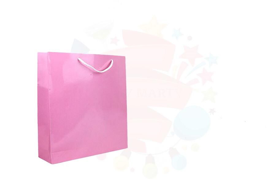 ÇANTA KARTON SELOFANLI 26*26 PEMBE 25'Lİ