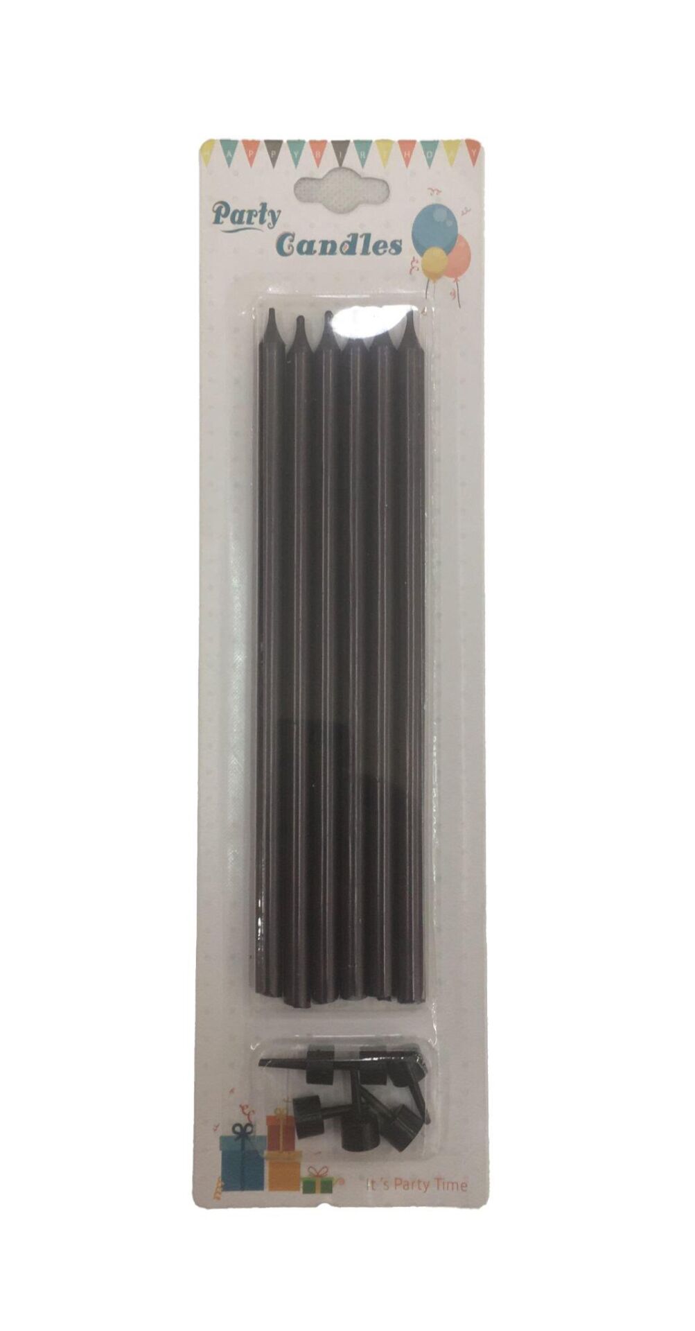 MUM 18CM İNCE UZUN 6 LI SİYAH