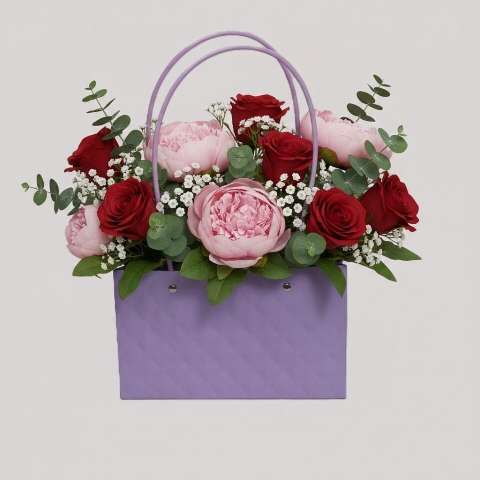 ÇANTA  PVC MOR 22*10.5*13.5 CM 10 LU