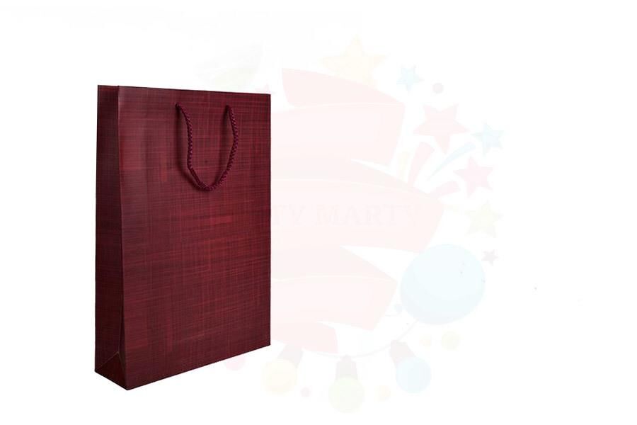 ÇANTA KARTON SELOFANLI 26*38 BORDO 25'Lİ