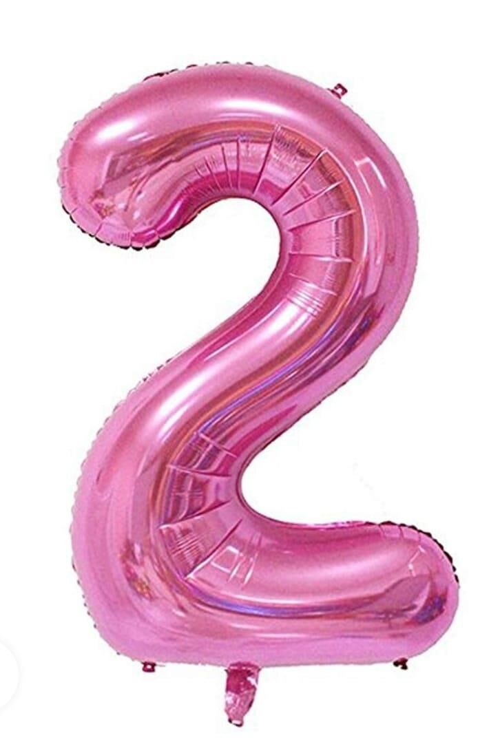 BALON FOLYO 40'' RAKAM PEMBE 2