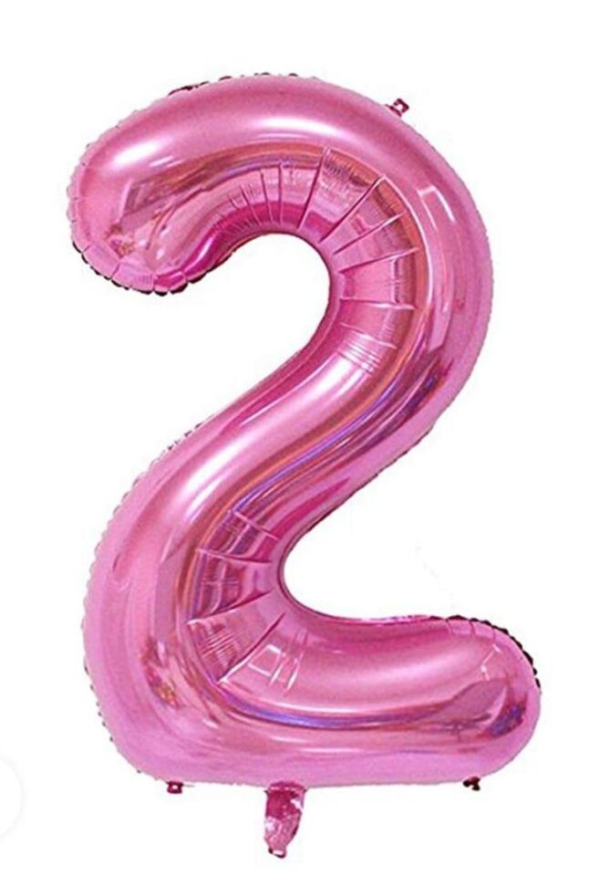 BALON FOLYO 40'' RAKAM PEMBE 2