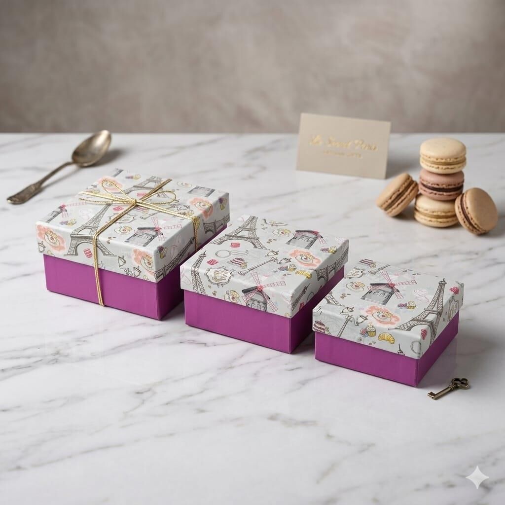 KUTU KARE FANCY FRANCE 3 LÜ SET