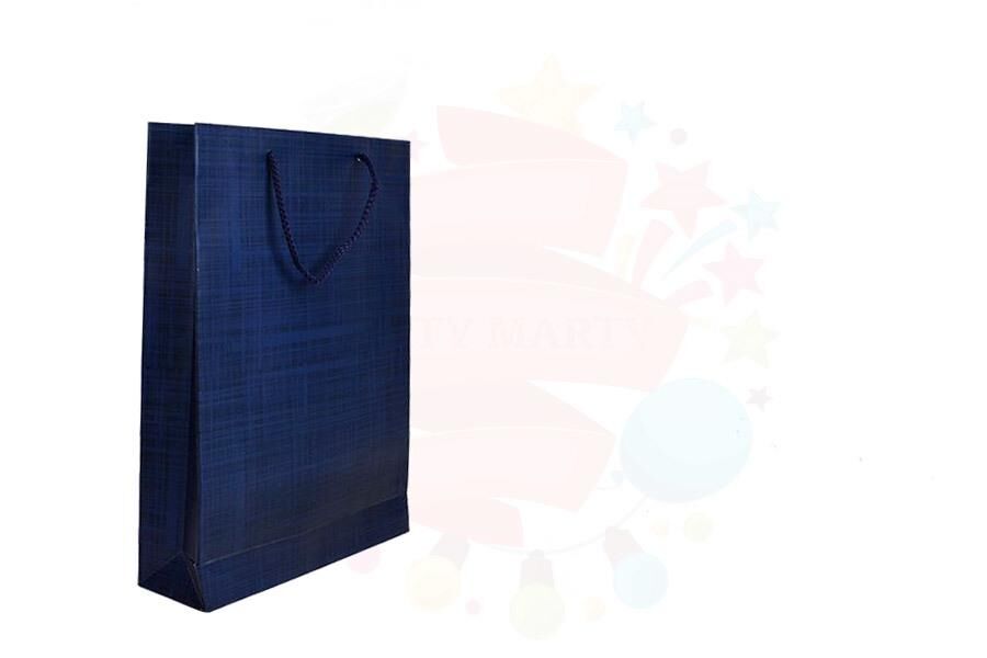 ÇANTA KARTON SELOFANLI 26*38 LACİVERT 25'Lİ