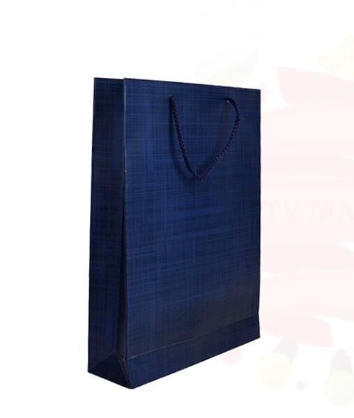 ÇANTA KARTON SELOFANLI 26*38 LACİVERT 25'Lİ