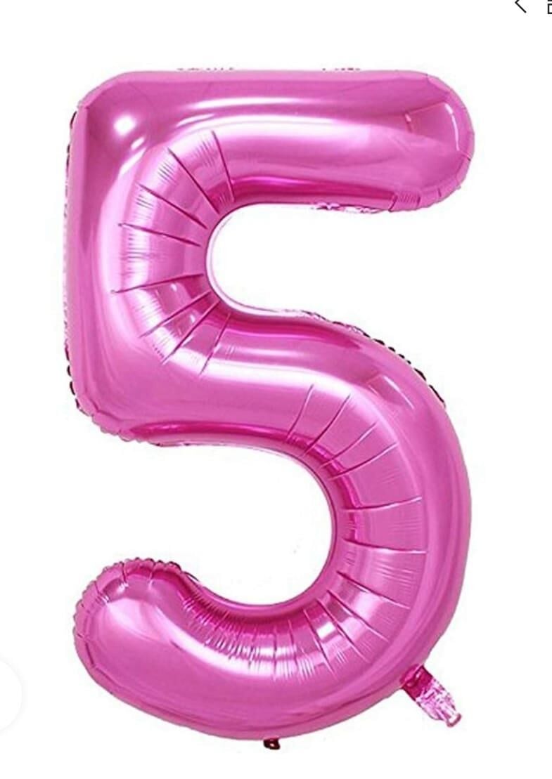 BALON FOLYO 40'' RAKAM PEMBE 5