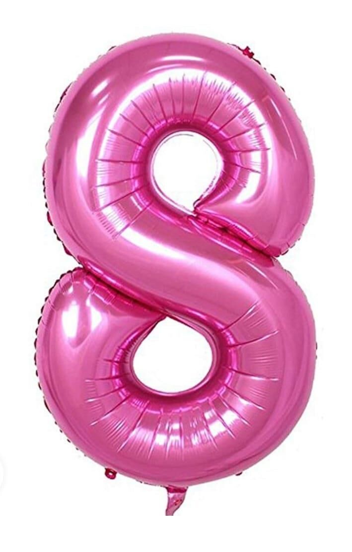 BALON FOLYO 40'' RAKAM PEMBE 8